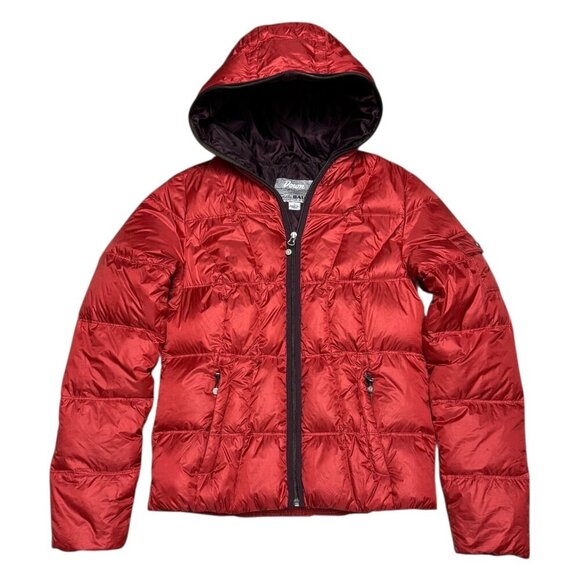 EDDIE BAUER Goose Down Designer Winter Puffer Parka Coat Jacket Womens Small - Picture 1 of 9